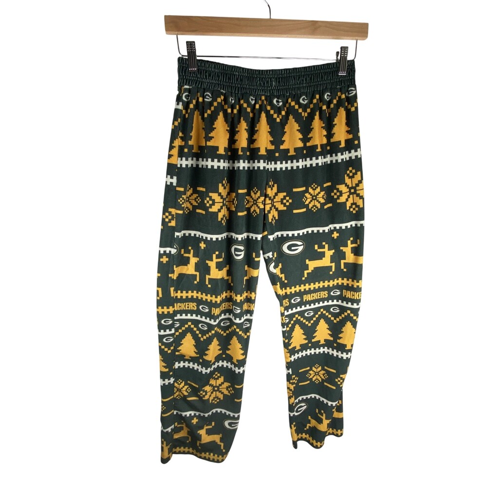 Green Bay Packers Pants Mens Large Green NFL Football Team Apparel Christmas